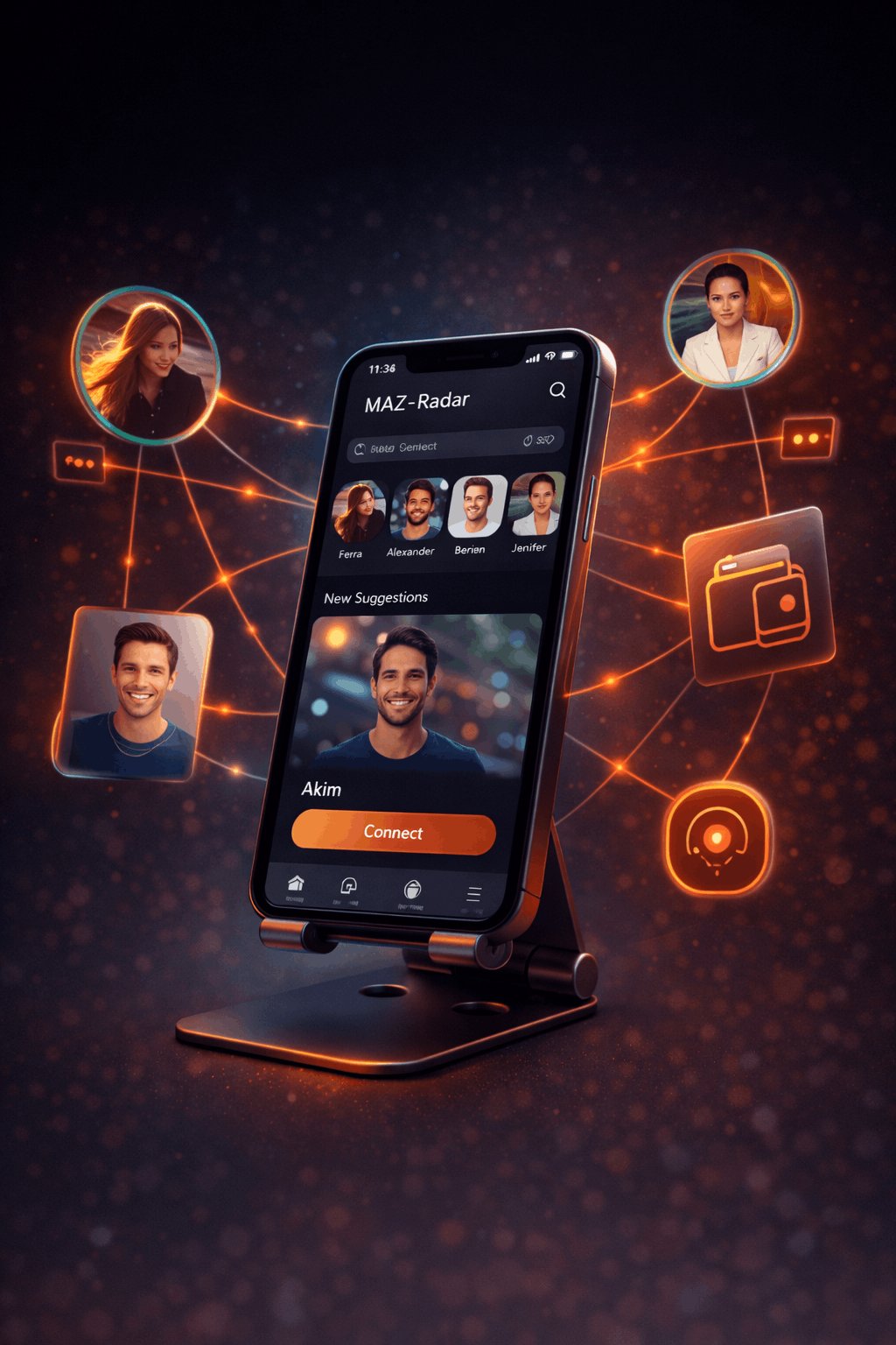 MAZ-Radar Social - Community connections and user suggestions